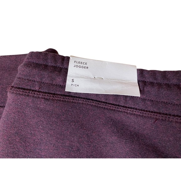 American Eagle Fleece Jogger Pants Mens Small Red Zip Pockets Drawstring New NWT - Picture 6 of 9